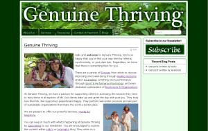 Genuine Thriving Homepage Screenshot